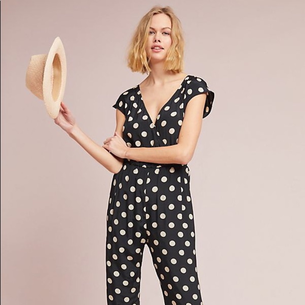 Anthro Corey Lynn Calter Polka Dot Jumpsuit